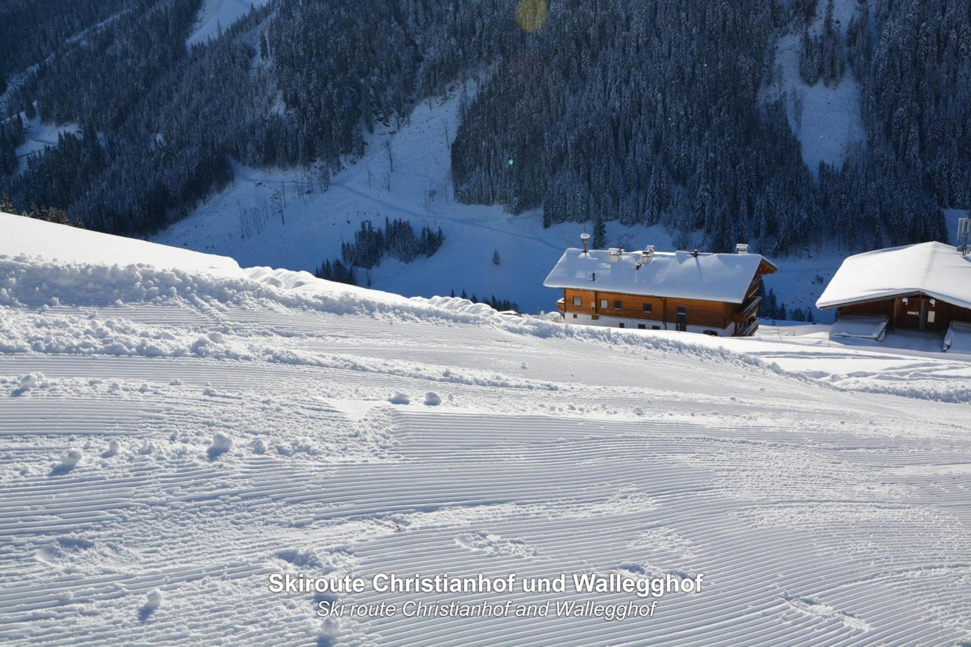 Ski In-Ski Out - Gaestehaeuser Saalbach-Hinterglemm - Wallegghof Christianhof المظهر الخارجي الصورة
