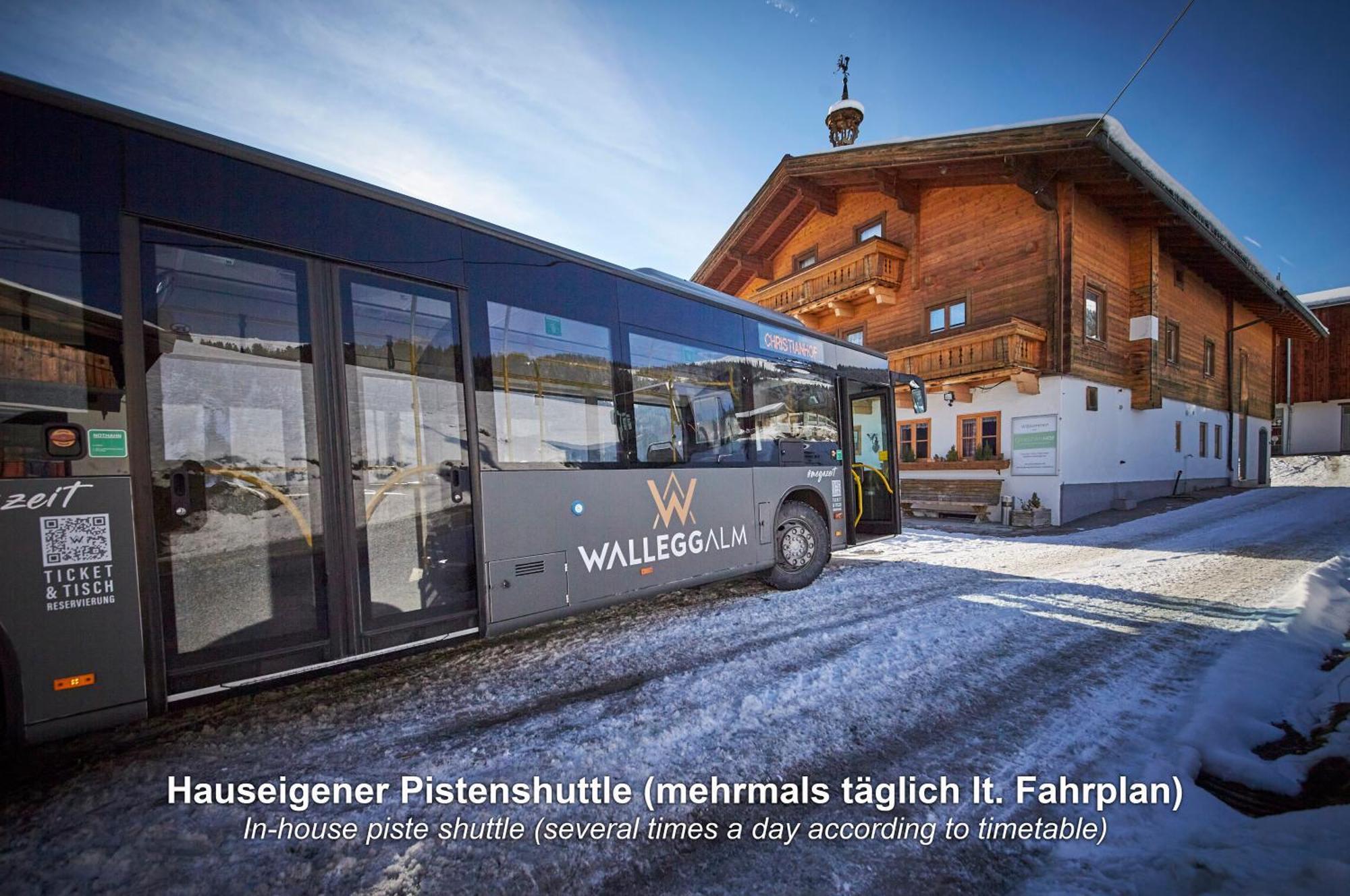 Ski In-Ski Out - Gaestehaeuser Saalbach-Hinterglemm - Wallegghof Christianhof المظهر الخارجي الصورة
